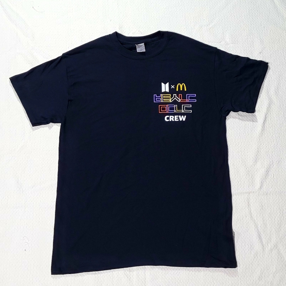 BTS × McDonald's Collaboration Crew Exclusive Limited Edition Unisex Tee size XL